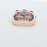 2.20 CTW Sapphire and Diamond Ring in 14kt Yellow Gold, Size 6