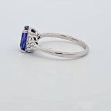 2.68 CTW Tanzanite and Diamond Ring in 14kt White Gold, Size 9.25