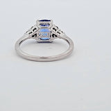 2.68 CTW Tanzanite and Diamond Ring in 14kt White Gold, Size 9.25