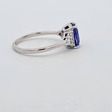 2.68 CTW Tanzanite and Diamond Ring in 14kt White Gold, Size 9.25