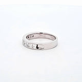 0.88 CTW Princess and Baguette Cut Diamond Wedding Band in 14kt White Gold, Size 6