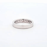 0.88 CTW Princess and Baguette Cut Diamond Wedding Band in 14kt White Gold, Size 6