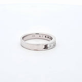 0.88 CTW Princess and Baguette Cut Diamond Wedding Band in 14kt White Gold, Size 6