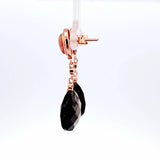 Sterling Silver Rose Gold Vermeil Agate and Smoky Quartz Earrings