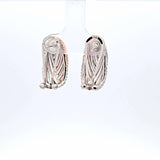 Sterling Silver And Rose Gold Vermeil Cubic Zirconia Earrings