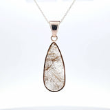 Sterling Silver Rutilated Quartz Necklace