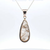 Sterling Silver Rutilated Quartz Necklace