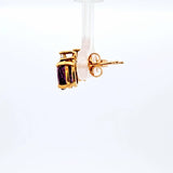 Amethyst and Diamond Earrings in 18k Yellow Gold