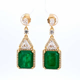 Vintage inspired cubic zirconia silver vermeil earrings
