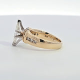 1.83 CTW Marquise Cut Diamond Engagement Ring in 14k Yellow and White Gold, Size 6.75