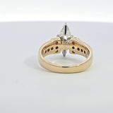 1.83 CTW Marquise Cut Diamond Engagement Ring in 14k Yellow and White Gold, Size 6.75