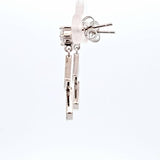Sterling Silver Cubic Zirconia and Mother of Pearl Earrings