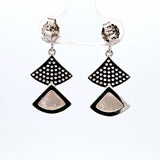 Sterling Silver Cubic Zirconia and Mother of Pearl Earrings