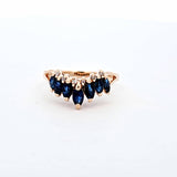 1.05 CTW Sapphire and Diamond Ring in 14kt Yellow Gold, Size 6.5