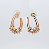 0.30 CTW Diamond Cluster Earrings in 14k Yellow Gold