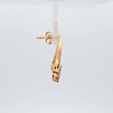 0.30 CTW Diamond Cluster Earrings in 14k Yellow Gold