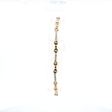 Two Tone Textured Link Bracelet in 14kt Gold