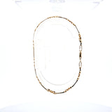 Two Tone Textured Link Bracelet in 14kt Gold