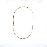 Two Tone Textured Link Bracelet in 14kt Gold