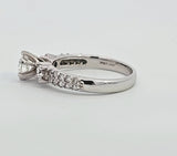 0.78 CTW Round Brilliant Diamond Engagement Ring in 14k White Gold, Size 6.5