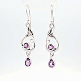 Sterling Silver Amethyst Gemstone Earrings