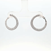 Sterling Silver Cubic Zirconia Hoop Earrings