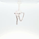 Sterling Silver Cubic Zirconia Hoop Earrings