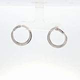 Sterling Silver Cubic Zirconia Hoop Earrings