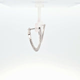 Sterling Silver Cubic Zirconia Hoop Earrings