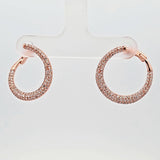 Sterling Silver Cubic Zirconia Hoop Earrings