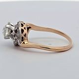2.04 CTW Old Mine Cut Diamond Engagement Ring in 14k Yellow Gold-Size 10