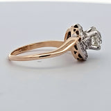 2.04 CTW Old Mine Cut Diamond Engagement Ring in 14k Yellow Gold-Size 10