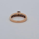 1.24 CTW Round Cut Diamond Engagement Ring in 14k Yellow Gold - Size 7.25