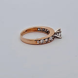 1.24 CTW Round Cut Diamond Engagement Ring in 14k Yellow Gold - Size 7.25