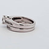 1.31 CTW Diamond Engagement Bridal Set in 14k White Gold, Size 5.5