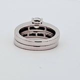 1.31 CTW Diamond Engagement Bridal Set in 14k White Gold, Size 5.5