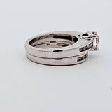 1.31 CTW Diamond Engagement Bridal Set in 14k White Gold, Size 5.5