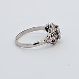 0.93 CTW Diamond Ring in Platinum, Size 7.25