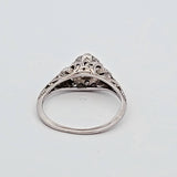0.91CT. Diamond Filigree Engagement Ring in Platinum, Size 6