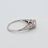 0.91CT. Diamond Filigree Engagement Ring in Platinum, Size 6