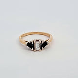0.50CT. Sapphire and Diamond Ring in 18k Yellow Gold, Size 7.5