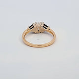 0.50CT. Sapphire and Diamond Ring in 18k Yellow Gold, Size 7.5