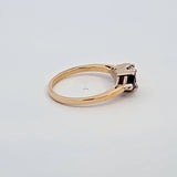 0.50CT. Sapphire and Diamond Ring in 18k Yellow Gold, Size 7.5