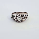 0.34CT. Diamond Belcher Ring in 14k White Gold, Size 6
