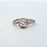 1.12 CTW Diamond Engagement Ring in 14k White Gold, Size 7