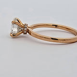 1.34 CTW Diamond Solitaire Engagement Ring in 14k Yellow Gold, Size 7