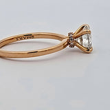 1.34 CTW Diamond Solitaire Engagement Ring in 14k Yellow Gold, Size 7