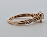 0.57CT. Oval Cut Diamond Halo Engagement Ring in 14k Yellow Gold, Size 7