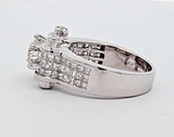 2.17 CTW Diamond Engagement Ring in 18k White Gold, Size 7