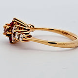 0.60 CTW Ruby and Diamond Ring in 18k Yellow Gold, Size 6.75